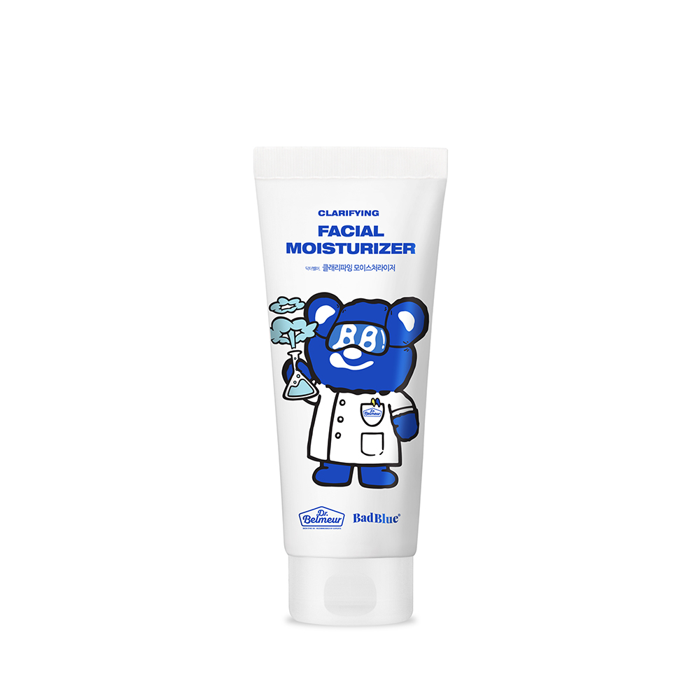 [Limited Edition] THE FACE SHOP Dr. Belmeur x Bad Blue Clarifying Facial Moisturizer 200ml - Low Irritative and Acne-Preventing Moisturizing Cream