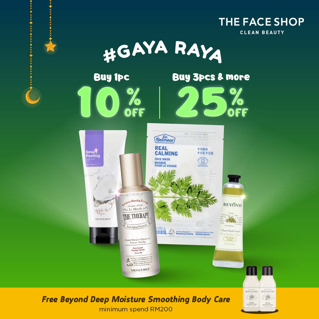 Raya Gaya at 10%, buy 3pcs & more at 25% off