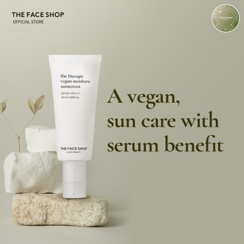 The Therapy Vegan Moisturizing Sun Serum SPF50+ PA++++ 50ml - Skin Care Sunscreen, No Whitecast weightless
