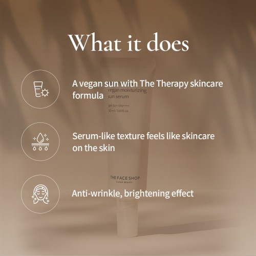 The Therapy Vegan Moisturizing Sun Serum SPF50+ PA++++ 50g
