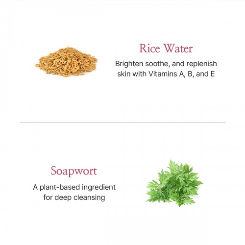 Rice Water Bright Foaming Cleanser 150ml - gentle & moisturizing cleanser, brightening, remove impurities